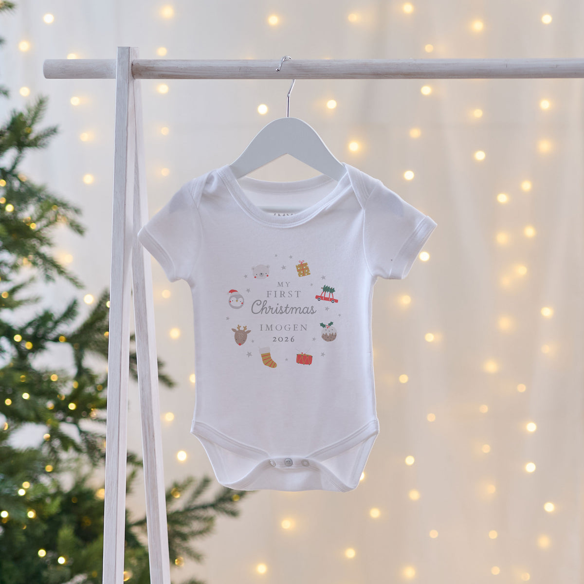 Personalised My 1st Christmas White Bodysuit