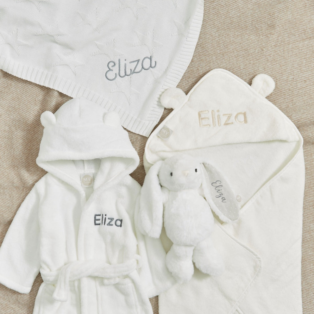 Personalized Ivory Bedtime Essentials Gift Set