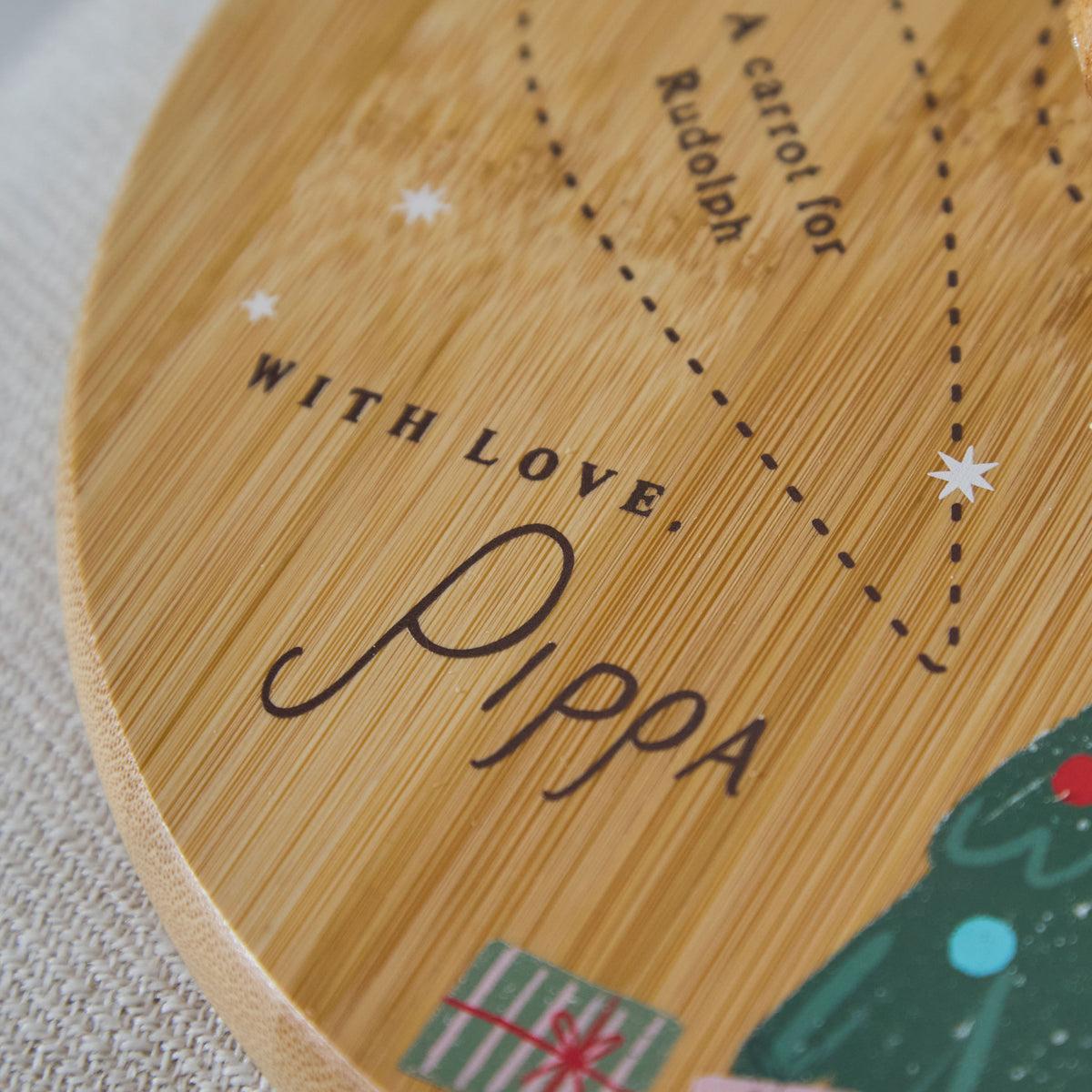 Personalised Santa’s Treats Wooden Christmas Platter