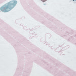 Personalized Pink Road Map Fleece Blanket