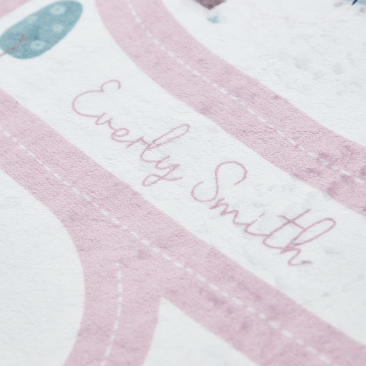 Personalized Pink Road Map Fleece Blanket