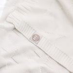 Personalized Born in 2024 Ivory Star Jacquard Blanket
