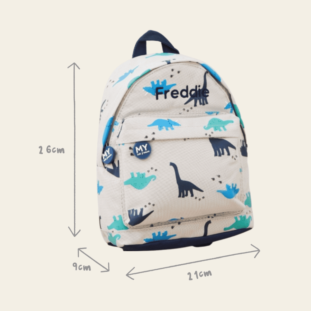 Personalised Dinosaur Print Classic Mini Backpack