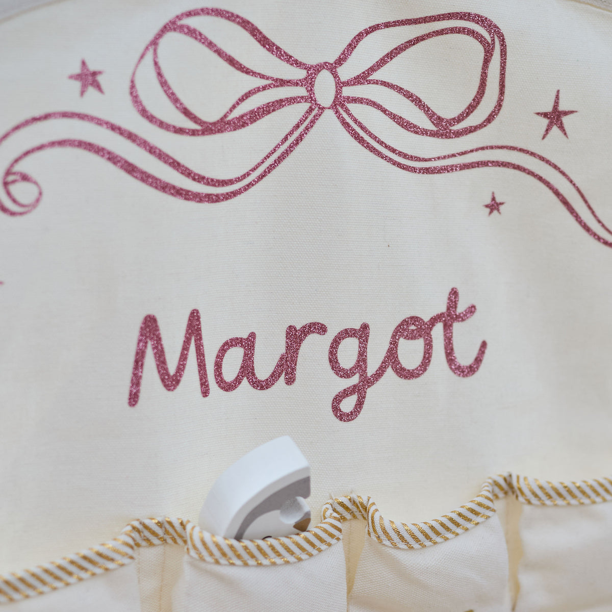 Personalised Pink Bow Fabric Advent Calendar