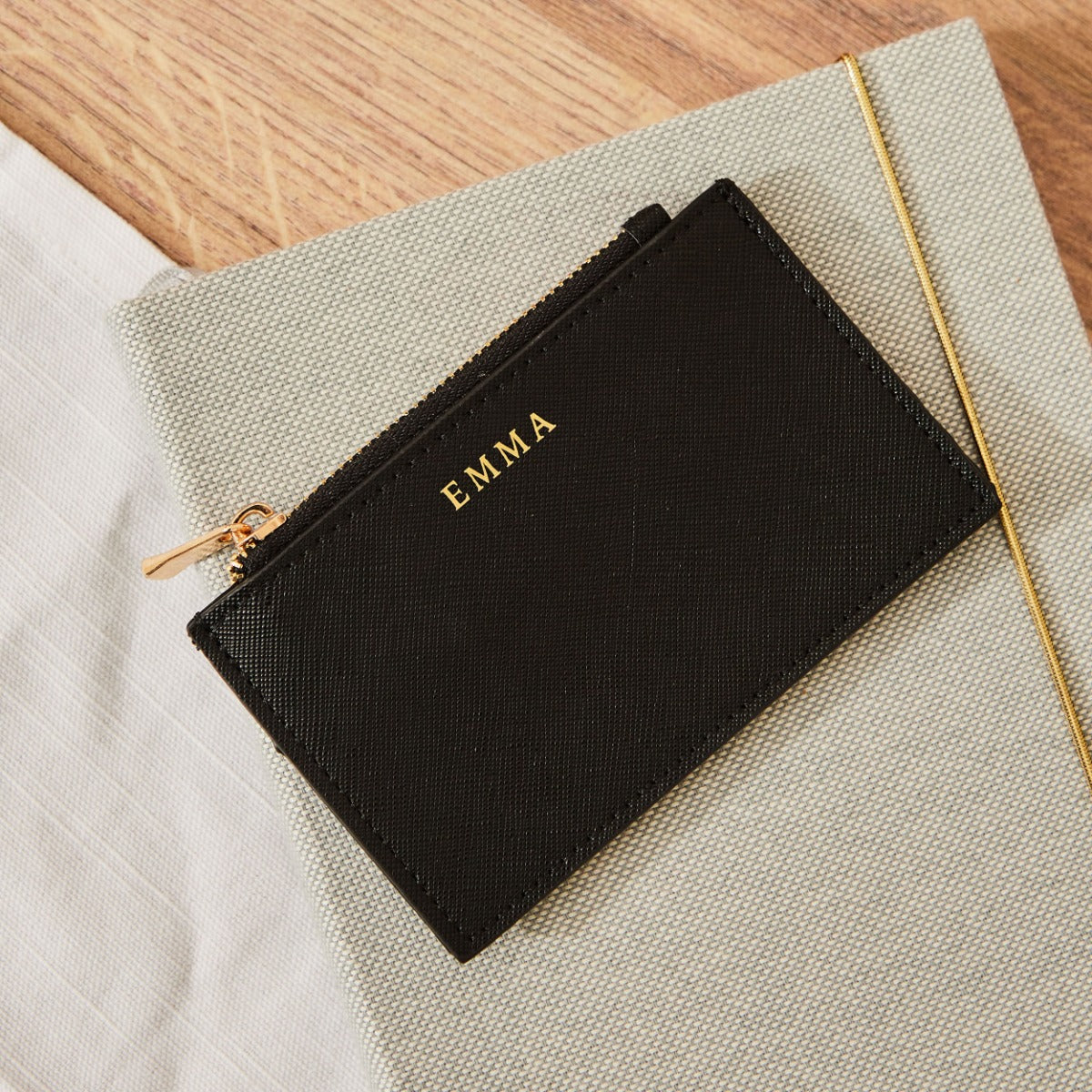 Personalised Black Essential Card Holder by Made Yours