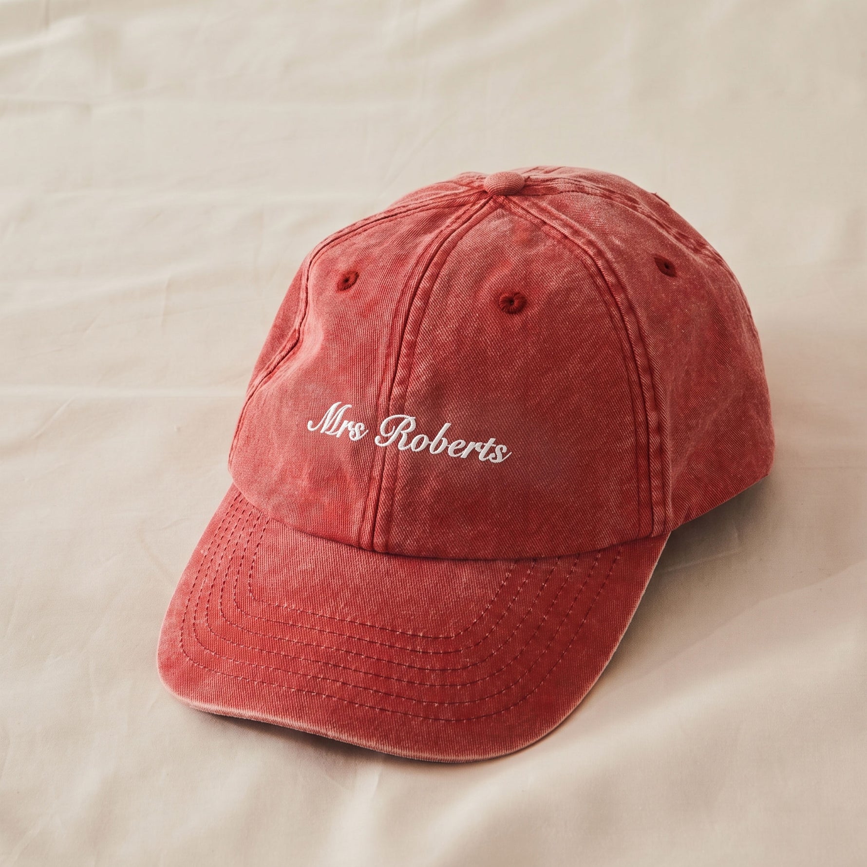 Personalised Rust Vintage Font Adult Baseball Cap