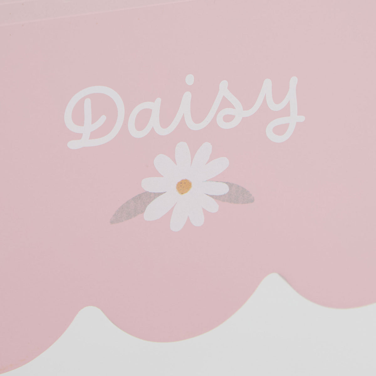 Personalised Daisy Printed Pink Scalloped Chair FSC®