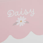 Personalised Daisy Printed Pink Scalloped Chair FSC®