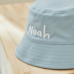 Personalised Lettering Light Blue Bucket Hat