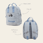 Personalised Blue Farmyard Design Cord Mini Backpack