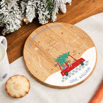 Personalised Blue Checkered Christmas Santa Platter