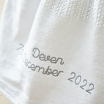 Personalized Ivory Cellular Baby Blanket