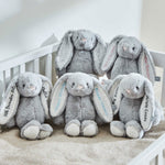 Personalised Grey Bunny Soft Toy - Embroidered