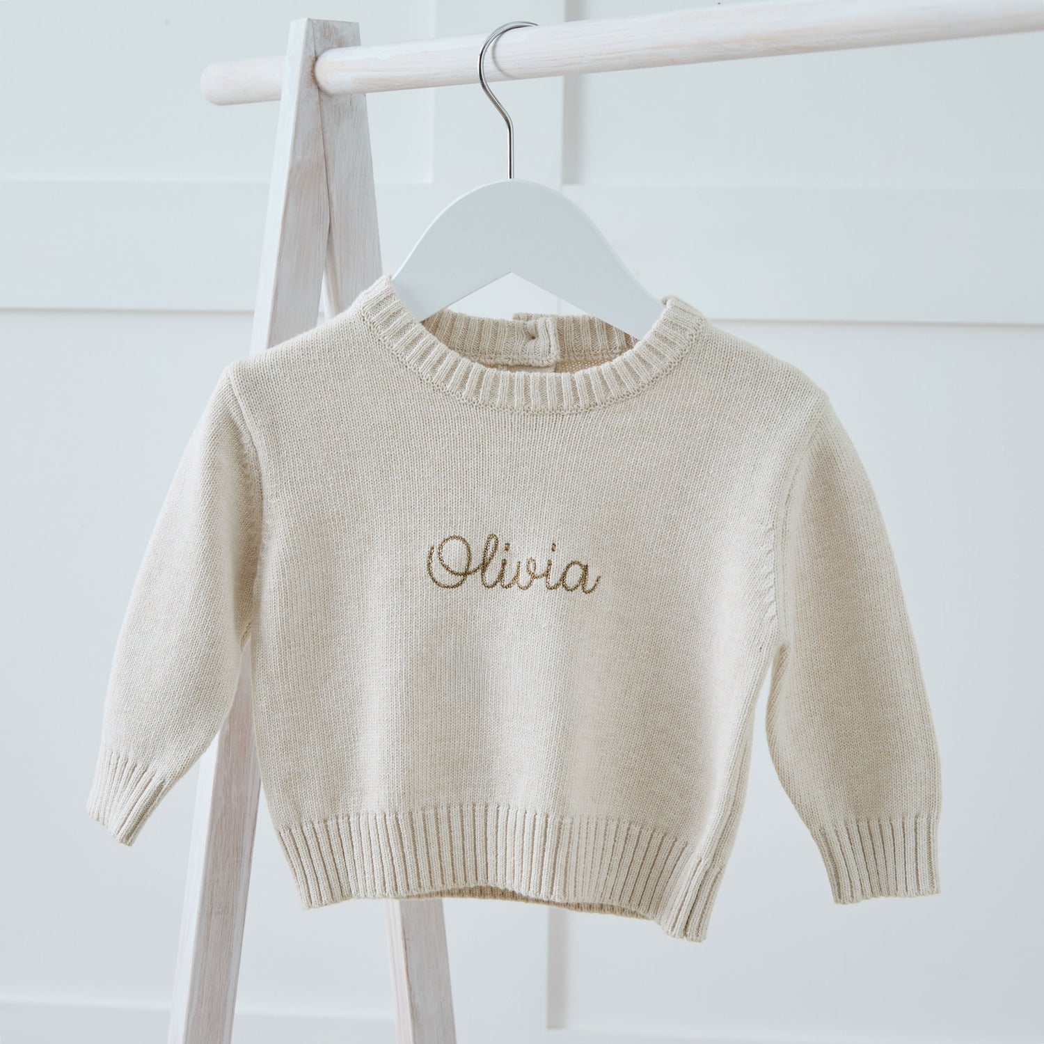 Personalised Oatmeal Jumper