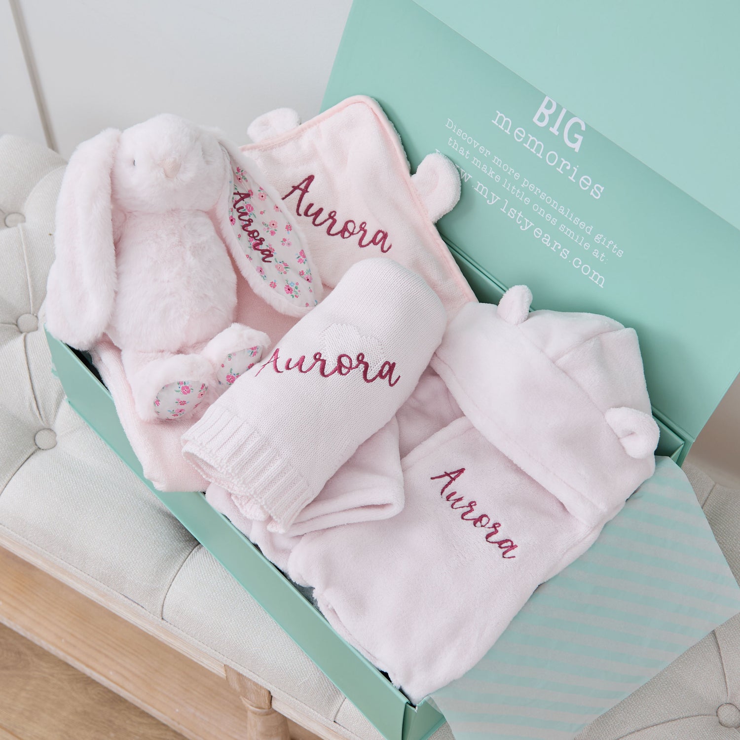 Personalised Light Pink Bedtime Essentials Gift Set