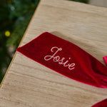 Personalised Christmas Red Hair Bow