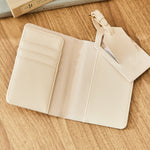 Personalised Embossed Passport Holder and Luggage Tag in Oyster by Made Yours