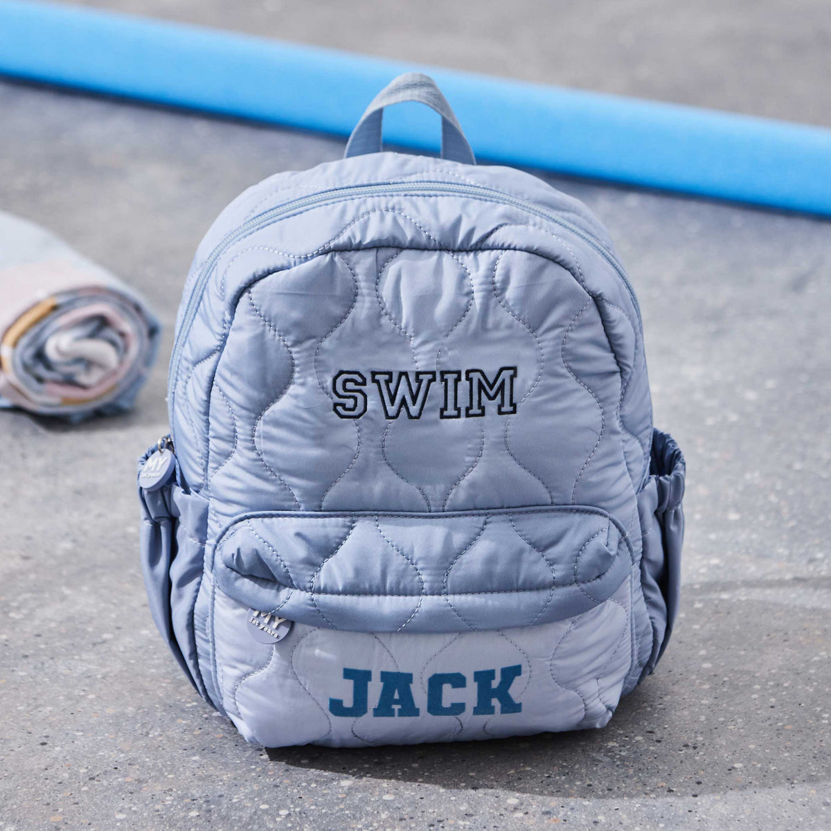 My Kids Personalised Swim Quilted Medium Backpack