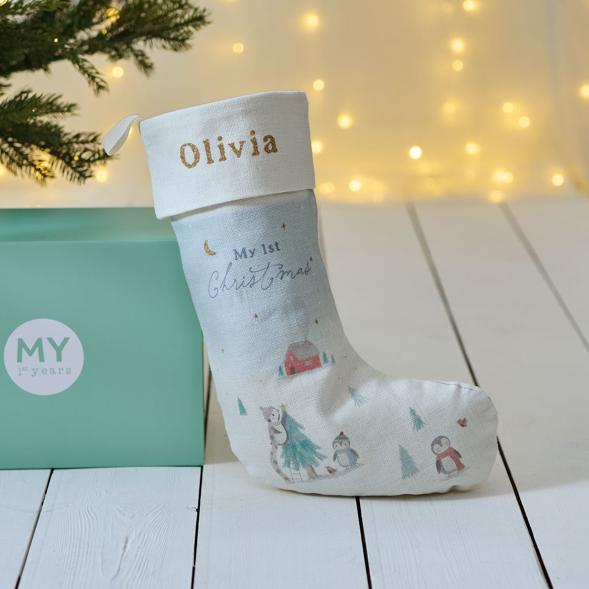 Personalised My 1st Christmas Penguin Stocking