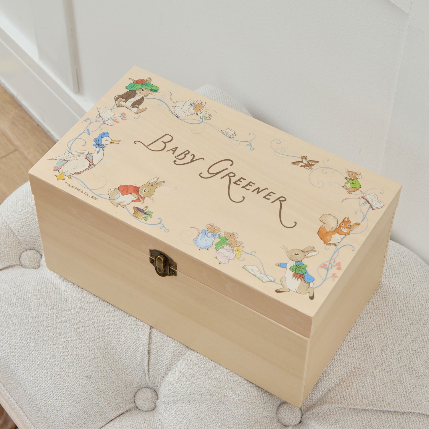 Personalised Peter Rabbit™ & Friends Wooden Keepsake Box FSC®