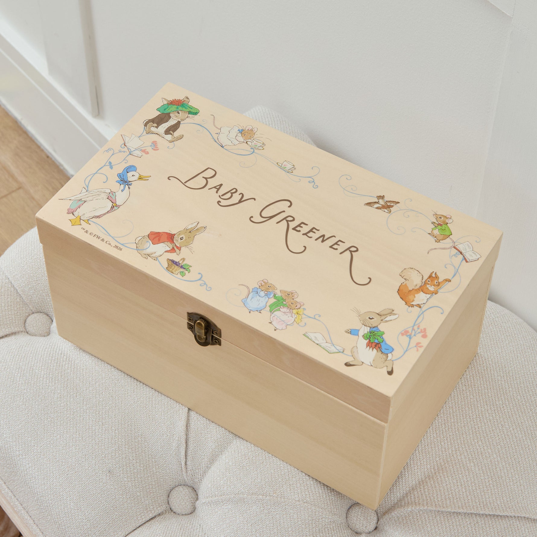 Personalised Peter Rabbit & Friends™ Wooden Keepsake Box FSC®