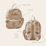 Personalised Leopard Brown Little Cub Borg Backpack