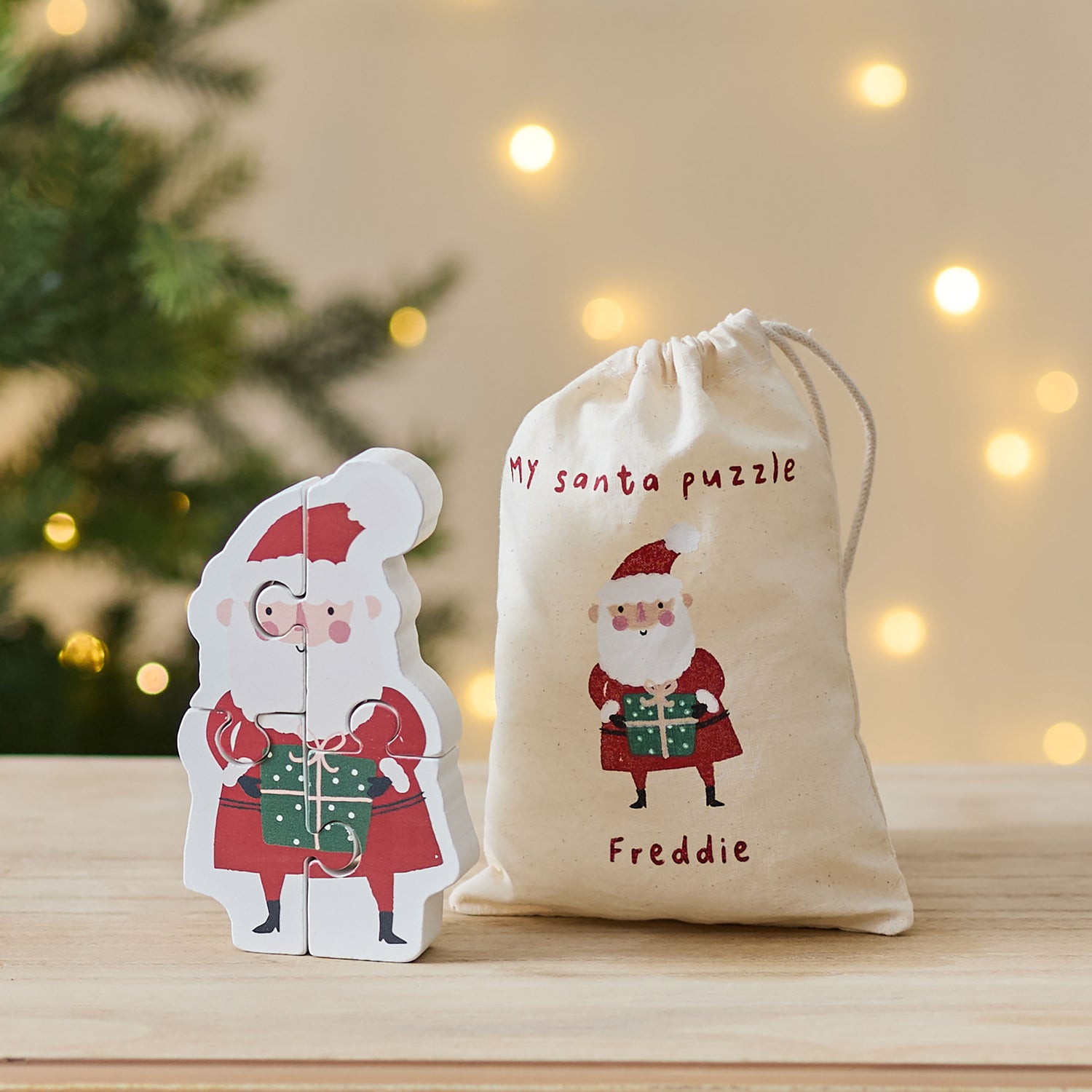 Personalised Wooden Santa Puzzle FSC®