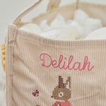 Personalised Flopsy™ Bunny Cross Stitch Nappy Caddy