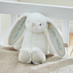 Personalised White Bunny Soft Toy - Embroidered