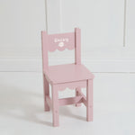 Personalised Daisy Printed Pink Scalloped Chair FSC®