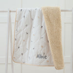 Personalised Born To Be Loved Quilted Muslin Blanket