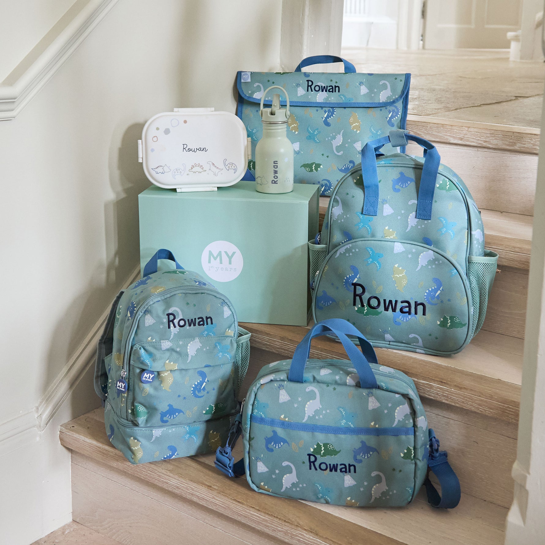 Personalised Khaki Dino Book Bag