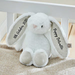 Personalised White Bunny Soft Toy - Embroidered