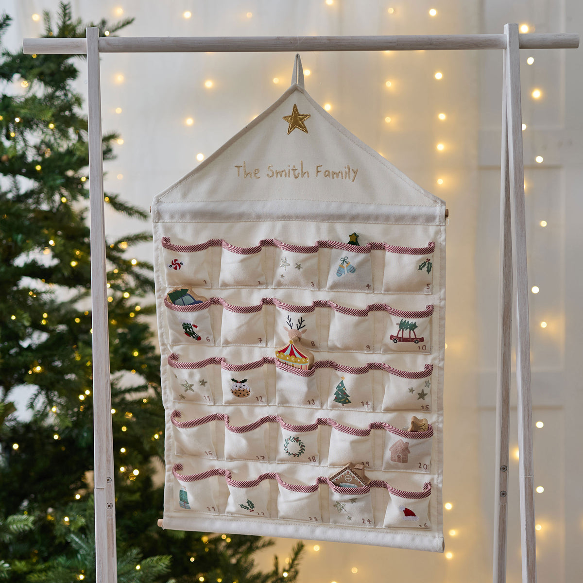 Personalised Woven Hanging Advent Calendar
