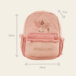 Personalised Flower Fairies™ Embroidered Pink Quilted Medium Backpack