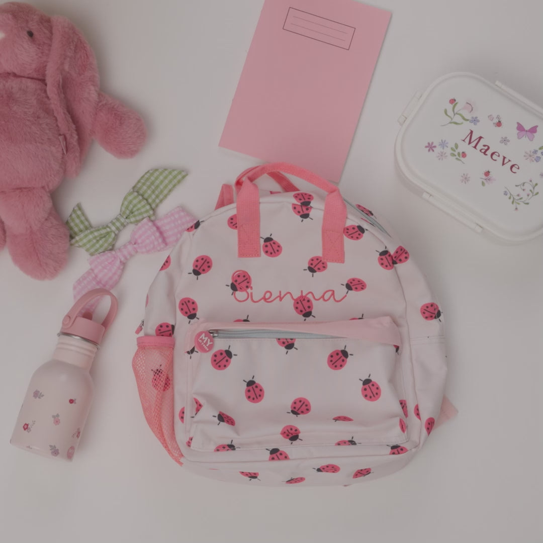 Personalised Ladybird Medium Backpack