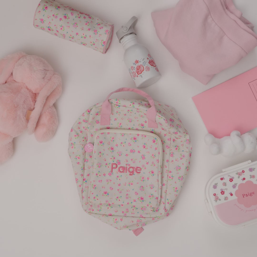 Personalised Ditsy Print Medium Backpack