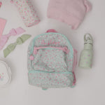 Personalised Sage Ditsy Floral Compartment Backpack 