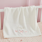 Personalized Pink Butterfly Ivory Shawl