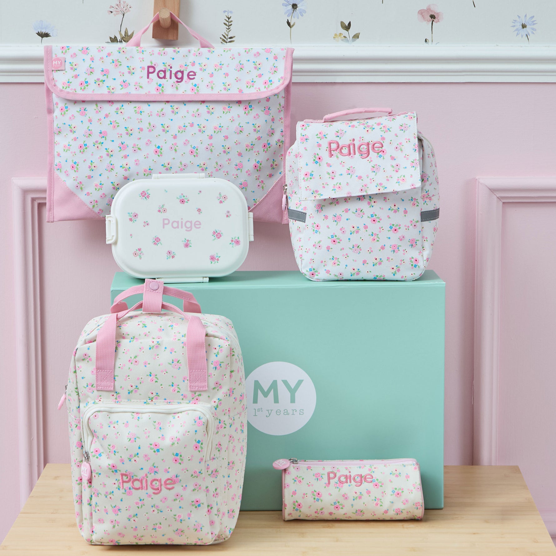 Personalised Ditsy Ultimate Back To School Set
