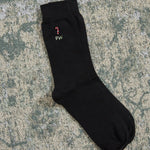 Personalised Candy Cane Black Socks