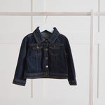 Personalised Floral Wreath Indigo Denim Jacket