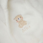 Personalized Biscuit Bear Ivory Fleece Robe