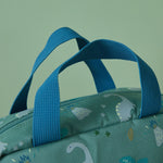 Personalised Khaki Dino Boxy Lunchbag