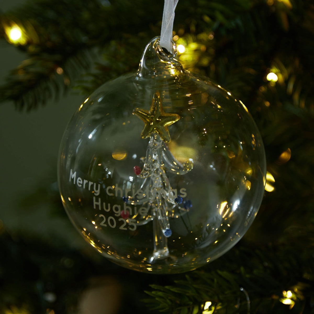 Personalised Merry Christmas Tree Bauble