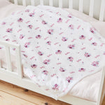 Personalized Pink Floral Fleece Blanket