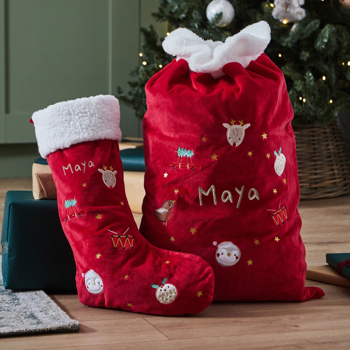 Personalised Red Christmas Detail Gift Set