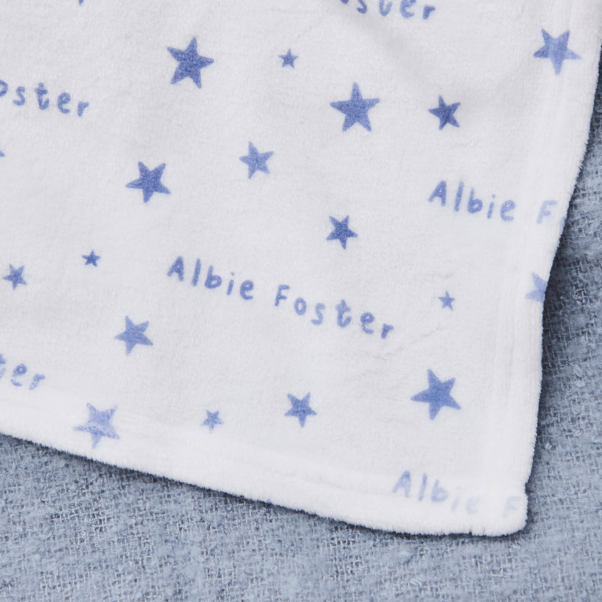 Personalized Blue Star Fleece Blanket 