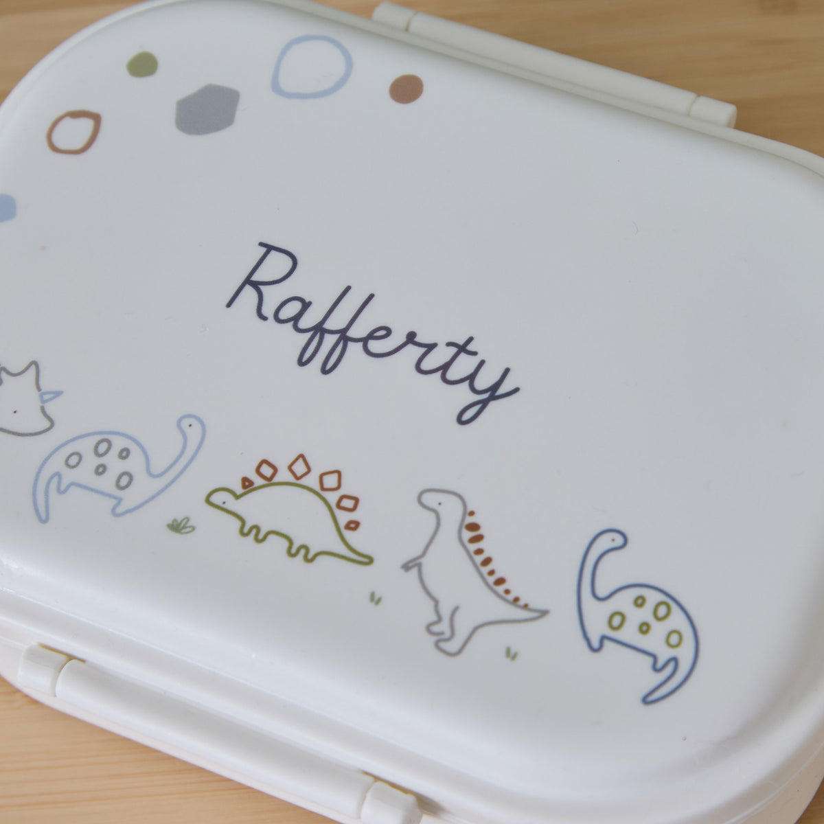 Personalised Green Dino Lunchbox