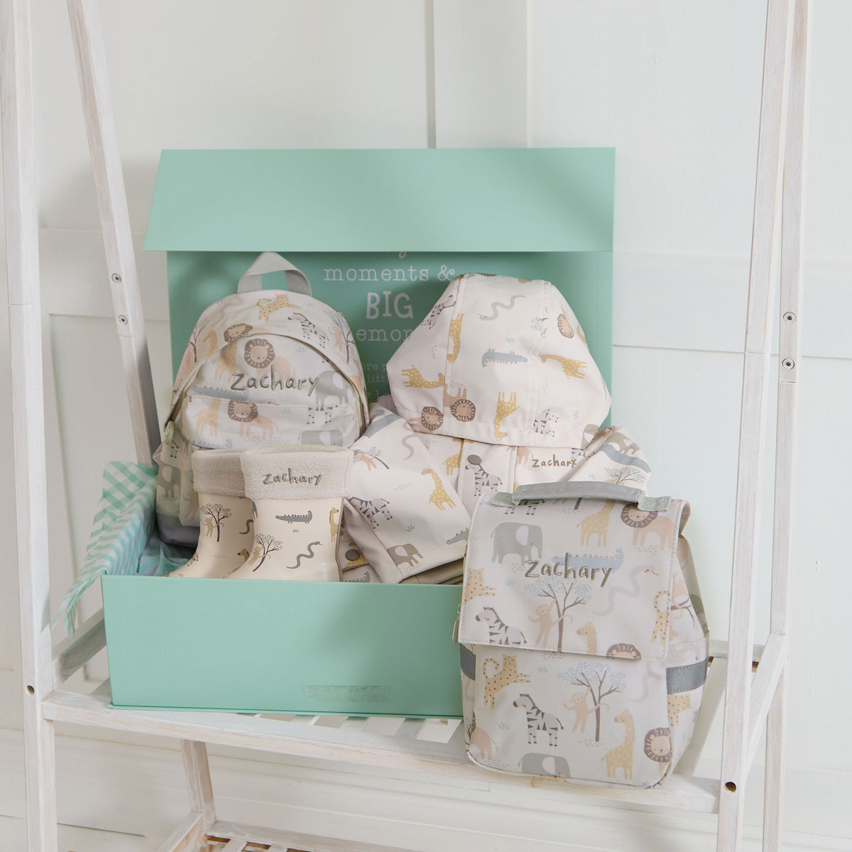 Personalised Neutral Safari Ultimate Gift Set